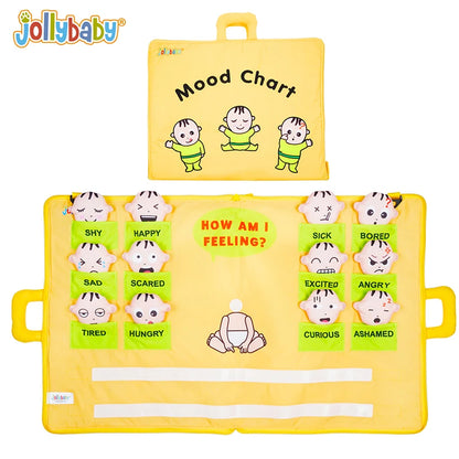 Jollybaby Libro De Tela Education Washable Reusable Sticker Cloth Book Busy Board Montessori Toys