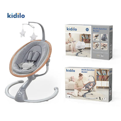 Kidilo Electric Automatic Rocking Chair Baby Bouncer Cradle Horse Design Newborn Rocking Swing Bed Made Durable Plastic SG402