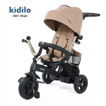 Kidilo Baby  Ride-On Push Tricycle 4 in 1 Kids Children Tricycle Baby Stroller 3 Wheel Pedalfor Baby Hot Sale Wholesale 3001
