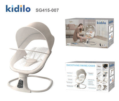 6-36 Months Baby Electric Swing Rocking Chair Foldable Non-Toxic Chair with Bouncer Function for Toddler Sleep Indoor SG415