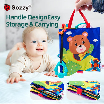 Soft Sensory Crinkle Books Montessori Toys Brain Development Newborn Essentials Tummy Time Toys 0 3 6 6-12 Months