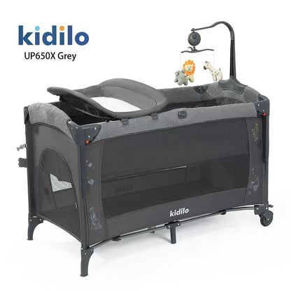 Kidilo Foldable Modern Newborn Travel Baby Portable Bedside Crib Bed 3 in 1 Luxury Set Mosquito Net for Babies UP650X