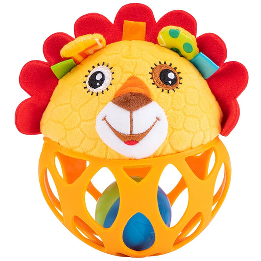 Cute Owl Lion Animal Texture Sensory Develop Baby Rattle Soft Plush Animal Toys Kids Gift Baby Rattle Toys Unisex Warm Welcomed