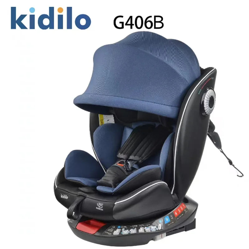 Newborn 0-3 Years 360 Degree Kidilo Baby Car Seat, Infant Car Seats with ISOFIX Certified for Daily Family Rides G406B