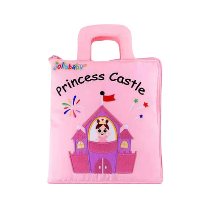 Jollybaby Customization logo Practical Skills Infant Early Educational Toys My First Book Fabric Montessori Busy Quiet Book