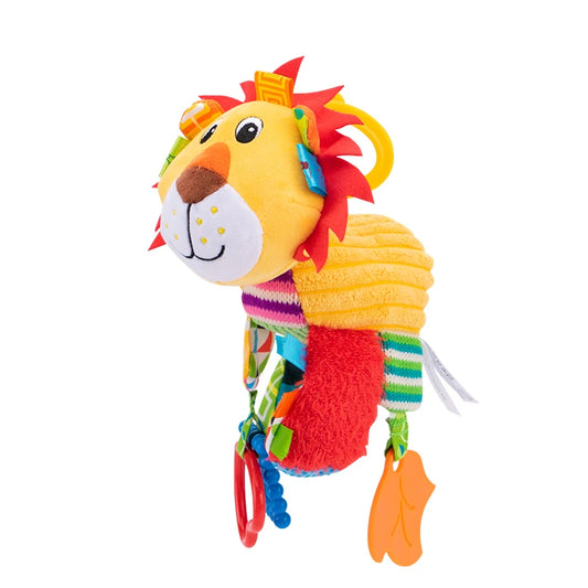Cute Lion Animal Soft Touch Infant Musical Toy with Pull String Car Seat Pulling String Sets Packaging