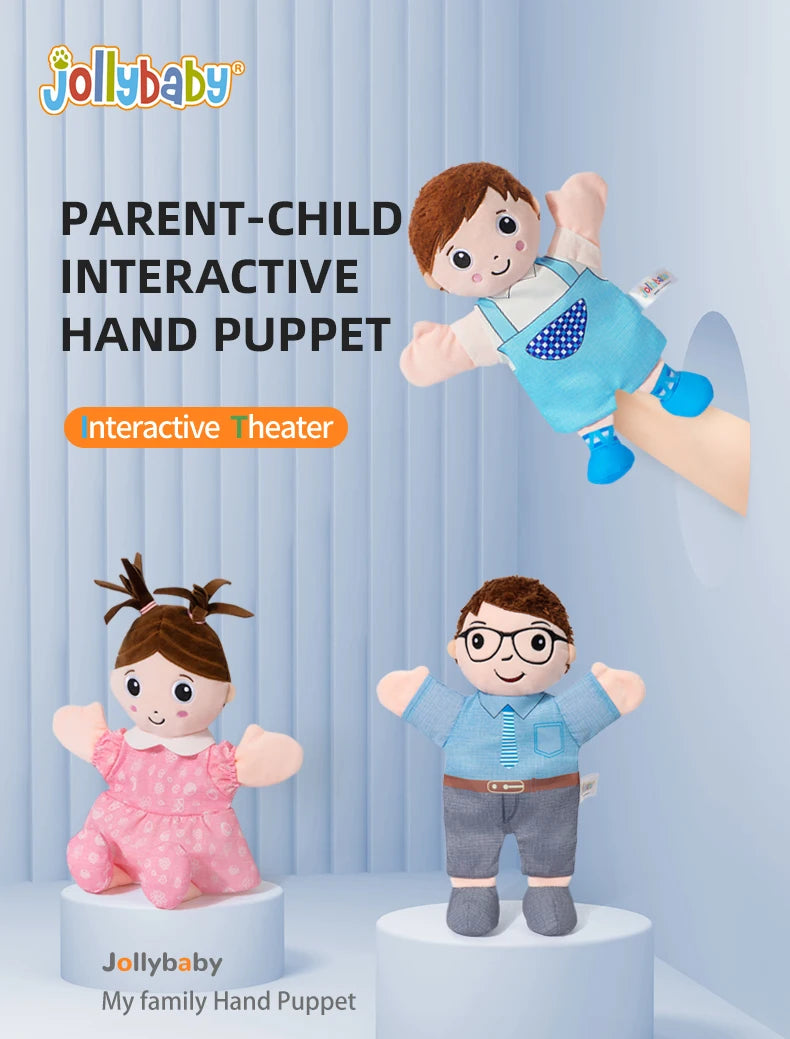 Educational Pretend Telling Story Doll Toy Hand Puppet Family Menber Charater 100% Soft Plush Baby for Children Kid Unisex