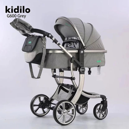 0-3 Years 3 in 1kidilo Baby Stroller with Car Seat, Non-Toxic Durable Foldable Travel Stroller for Toddlers Daily Walks G600