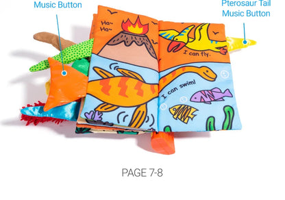JOLLYBABY Cloth Book English Point Sound Reading E-Book Kids Cognitive Learning Toy with Audio Educational Learning Toy