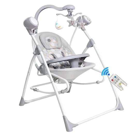 6-36 Months Baby Electric Swing Rocking Chair Foldable Non-Toxic Swing Chair Bouncer Function for Toddler Sleep Indoor SW102