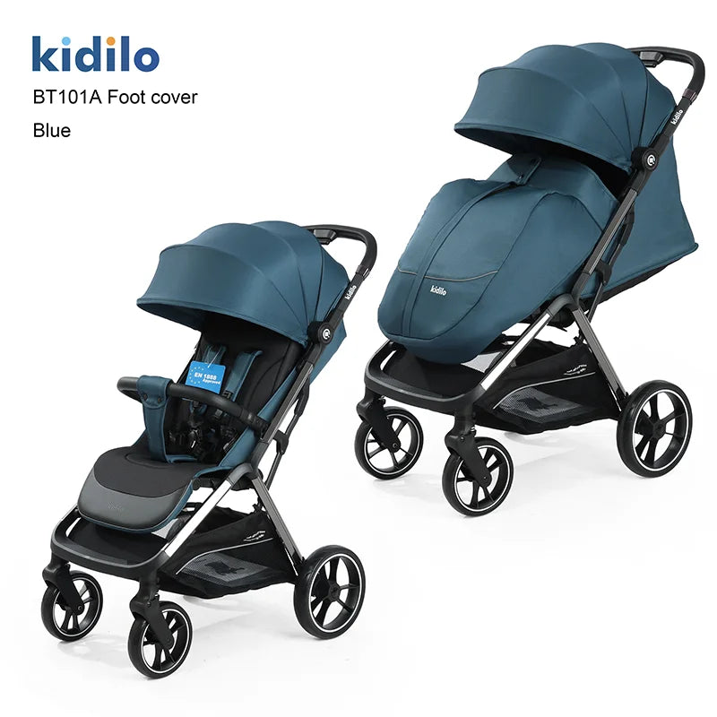 0-3 Years Baby Stroller Lightweight Non-Toxic Foldable Travel Stroller with Adjustable Handle for Toddlers BT101A Foot Cover
