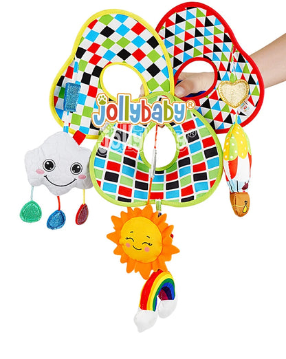 JOLLYBABY Custom Handmade Nursery Decor Bed Hanging Soft Toys Cloud Hot Air Balloon Cot Baby Felt Mobile Direct From Factory
