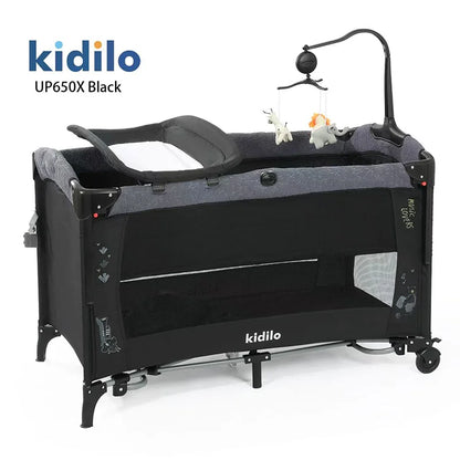 Kidilo Foldable Modern Newborn Travel Baby Portable Bedside Crib Bed 3 in 1 Luxury Set Mosquito Net for Babies UP650X