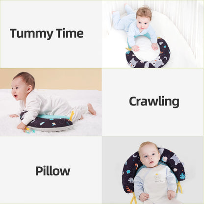 Detachable Support Pillow High Quality Soft Infant Plush Diy Animal Shaped Pillow for Development of Strong Head Neck Muscles