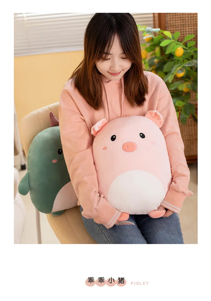 Custom Made Cartoon Squishy Plush Toy Cute Super Soft Stuffed Animal Panguin Crab Panda Dinosaur Frog Rabbit Plush Pillow