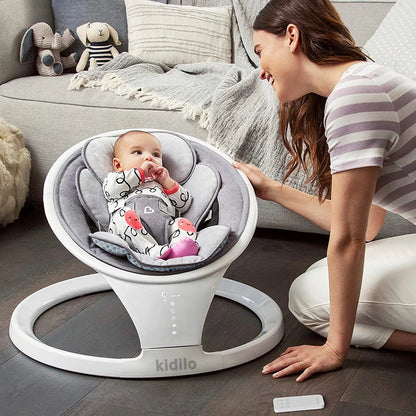 Kidilo Baby Rocking Chair Bouncer New Bor Baby Cradle Sleeping Swing Chair Electric Automatic Bed for Babies Horse Chair BB301