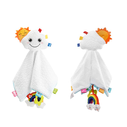 JOLLYBABY Animal Plush Security Blanket Soothing Toy Baby Teething Blanket Elephant Security Blanket Baby Comforter Toy