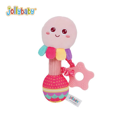 Soft Plush Baby Rattles Baby Sensory Hand Hammer Rattle Squeaker Sticks Animal Rattles Shaker for Kids