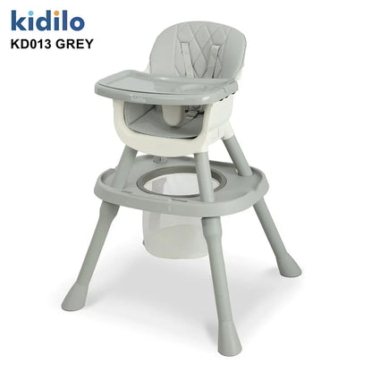 6-36 Months 3 in 1 Foldable Kidilo Baby High Chair, Non-Toxic Feeding Chair for Toddler Dining at Home & Small Space KD013