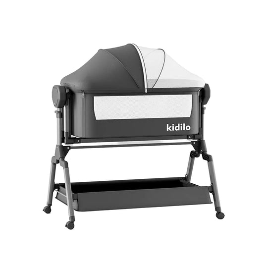 Kidilo Newborn Foldable Modern Travel Play Baby Portable Bedside Crib Bed 3 in 1 Luxury Set Mosquito Net for Babies BJJ-808