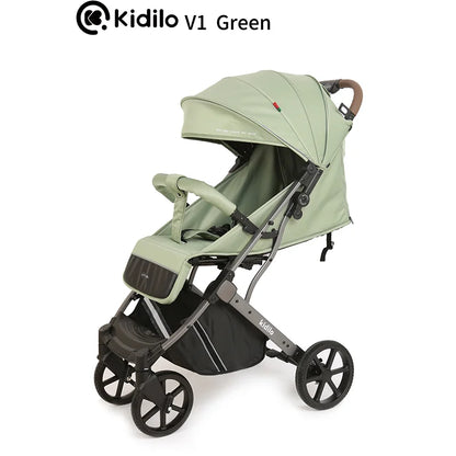 0-3 Years Baby Stroller Lightweight Non-Toxic Foldable Travel Stroller with Adjustable Handle for Toddlers Family Trips V1