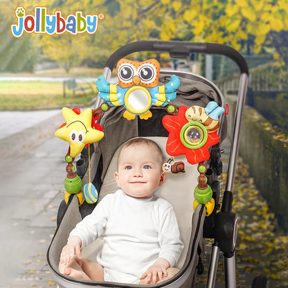 Jollybaby Adjustable Baby Hanging Toys Bouncer Bassinet Activity Foldable Bed Crib Baby Stroller Arch Toys