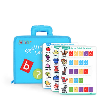 JOLLYBABY Hot Sale Soft Fabric Kids Learning Book Alphabetic Numbers and Shapes Toy for Babies