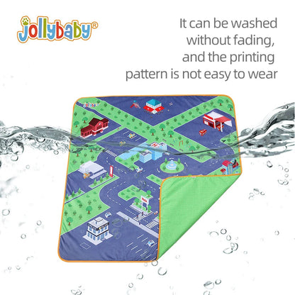 JOLLYBABY Educational Toy Big Cartoon Animal Cotton Play Mat for Kids Creeping Crawling Activity Rug Carpet Baby Sleep