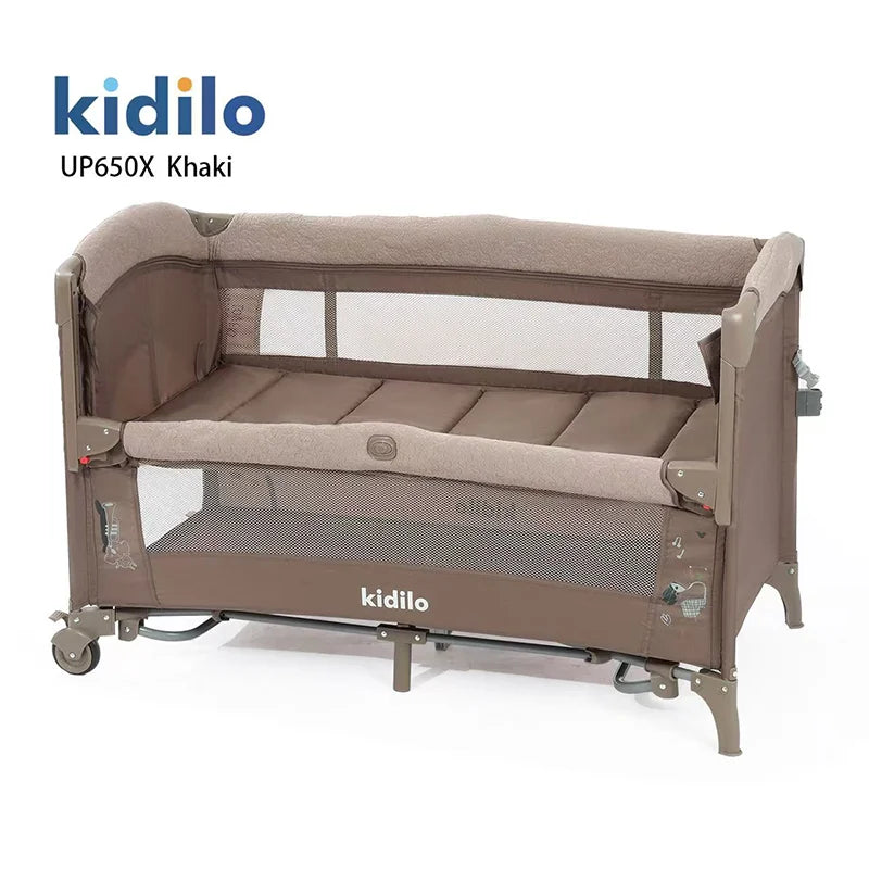 Kidilo Foldable Modern Newborn Travel Baby Portable Bedside Crib Bed 3 in 1 Luxury Set Mosquito Net for Babies UP650X