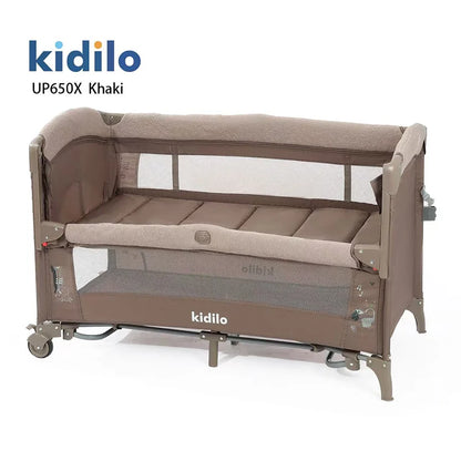 Kidilo Foldable Modern Newborn Travel Baby Portable Bedside Crib Bed 3 in 1 Luxury Set Mosquito Net for Babies UP650X
