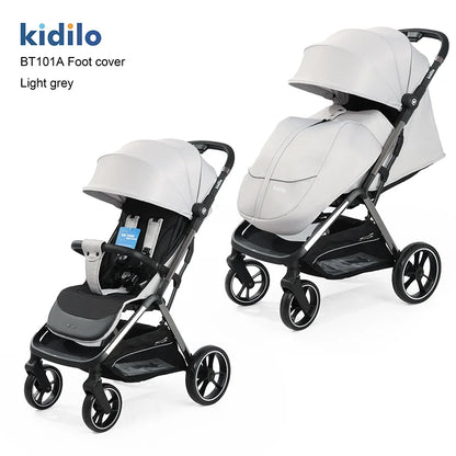 0-3 Years Baby Stroller Lightweight Non-Toxic Foldable Travel Stroller with Adjustable Handle for Toddlers BT101A Foot Cover