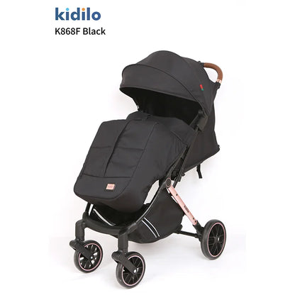 0-3 Years Foldable Lightweight Kidilo Baby Stroller Non-Toxic Travel Stroller with Adjustable Handle for Toddlers Trips K868F