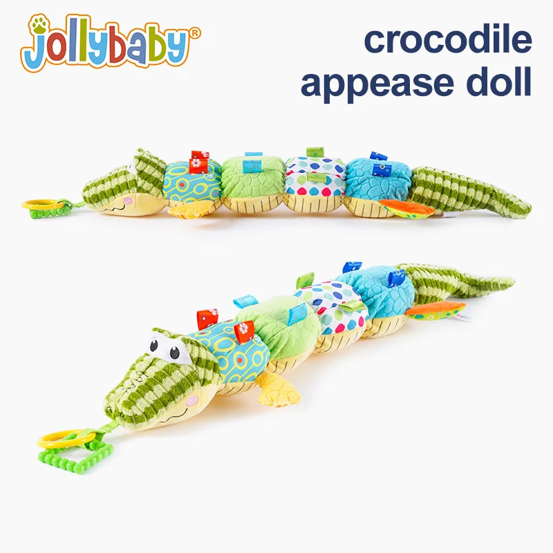 Jollybaby 64cm Cartoon Crocodile Plush Decorative Pillow Stuffed Animal Doll with Clothes Plush Toy Birthday Gift Box Mouse