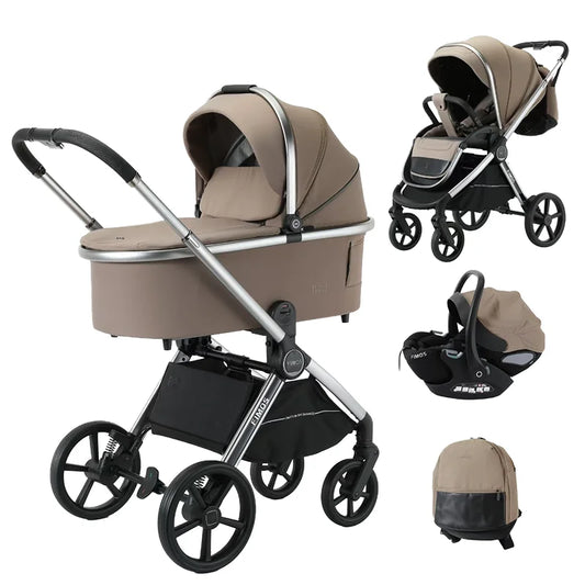 0-3 Years 3 in 1 Kidilo Baby Stroller with Car Seat, Non-Toxic Durable Foldable Travel Stroller for Toddlers Family Trips 999+C