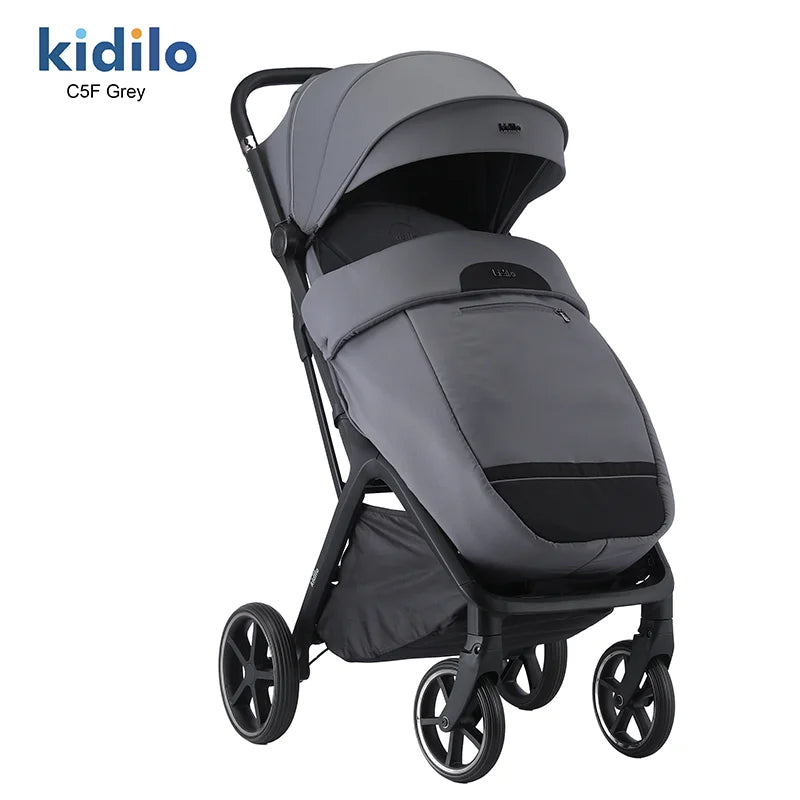 0-3 Years Foldable Lightweight Kidilo Baby Stroller Non-Toxic Travel Stroller with Adjustable Handle for Toddlers Trips C5F