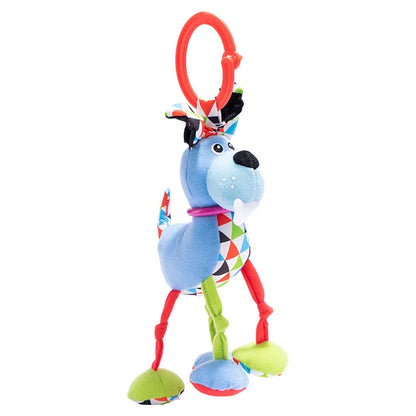 Jollybaby Colorful Soft Infant Rattle and Teether Toy Plush Animal Bed Hanging Baby Rattles Best Seller Baby Rattles Product