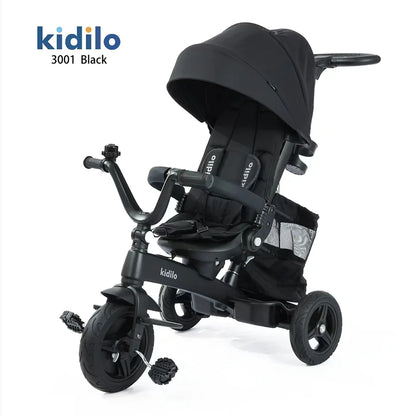 Kidilo Baby  Ride-On Push Tricycle 4 in 1 Kids Children Tricycle Baby Stroller 3 Wheel Pedalfor Baby Hot Sale Wholesale 3001