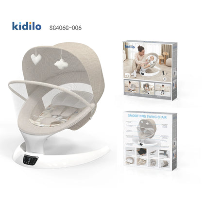 Kidilo Electric Automatic Bed Newborn Baby Rocking Chair Bouncer Plastic Cradle Sleeping Swing Chair Horse Design SG406G