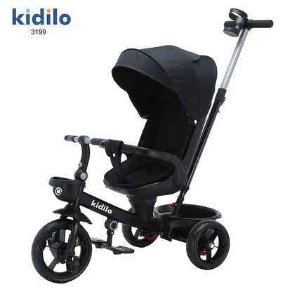 Kidilo Baby Strollers 6 Months-3 Years 3-in-1 Ride-On Push Tricycle Stroller with Push Handle for Toddler Outdoor Wholesale 3199