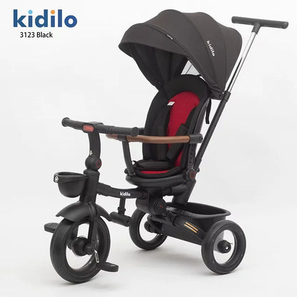 Kidilo Baby Strollers 6 Months-3 Years 3-in-1 Ride-On Push Tricycle Stroller with Push Handle for Toddler Outdoor Wholesale 3123