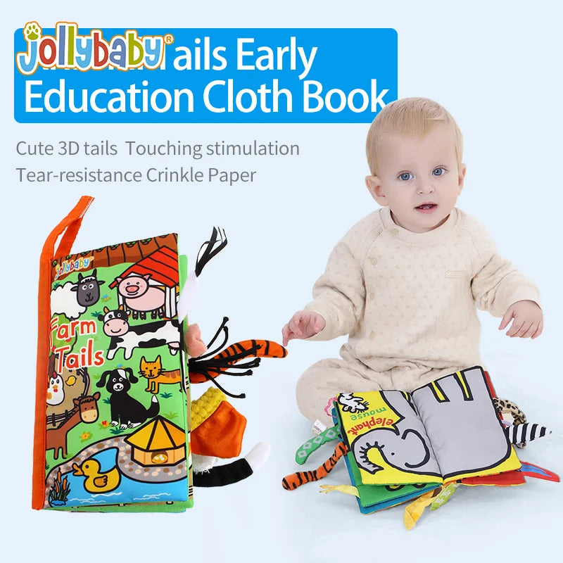 Jollybaby Hot Sale Soft Cloth Book Set Early Childhood Education Toy for 0-3 Year Old Babies