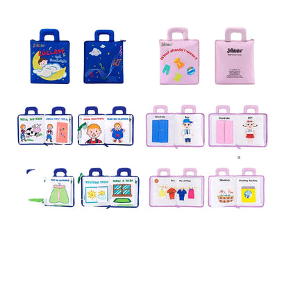 Jollybaby Montessori Busy Board Book for Toddlers Educational Quiet Activity Birthday or Christmas Gift for Boys and Girls