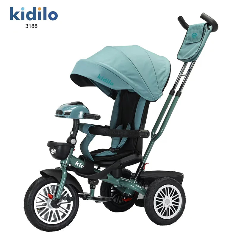 Kidilo Baby Strollers 6 Months-3 Years 3-in-1 Ride-On Push Tricycle Stroller with Push Handle for Toddler Outdoor Wholesale 3188