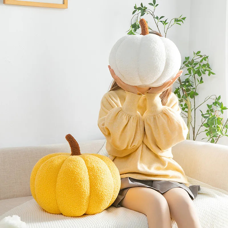 Halloween 3D Shaped Decorative Thanksgiving Pillow Soft Cute Throw Kids Toddlers Babies Stuffed Pumpkin Fluffy Plush Toy