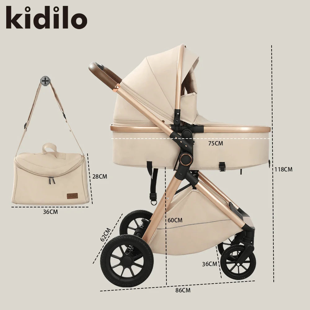 Kidilo Lightweight Baby Stroller Portable Pushchair with Multiple Foldable Wagon Travel-friendly Pram Wholesale From China V8G