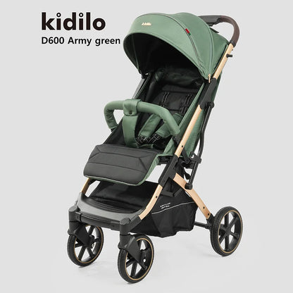 Non-Toxic Lightweight Baby Stroller for 0-3 Years Foldable Travel Stroller with Adjustable Handle for Toddlers Daily Walks D600