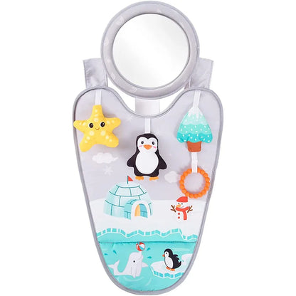 Jollybaby 2025 Baby Travel Car Activity Center Sensory Toys Mirror Hanging Toy with Musical Feature New Design for Traveling