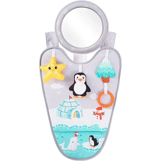 Jollybaby 2025 Baby Travel Car Activity Center Sensory Toys Mirror Hanging Toy with Musical Feature New Design for Traveling