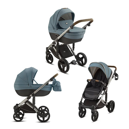0-3 Years 3 in 1 Kidilo Baby Stroller with Car Seat, Non-Toxic Durable Foldable Travel Stroller for Toddlers Family Trips F3