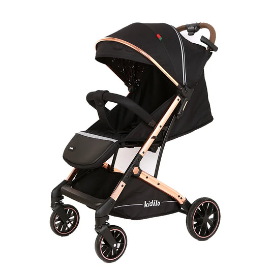 Non-Toxic Lightweight Baby Stroller for 0-3 Years Foldable Travel Stroller with Adjustable Handle for Toddlers Daily Walks V3
